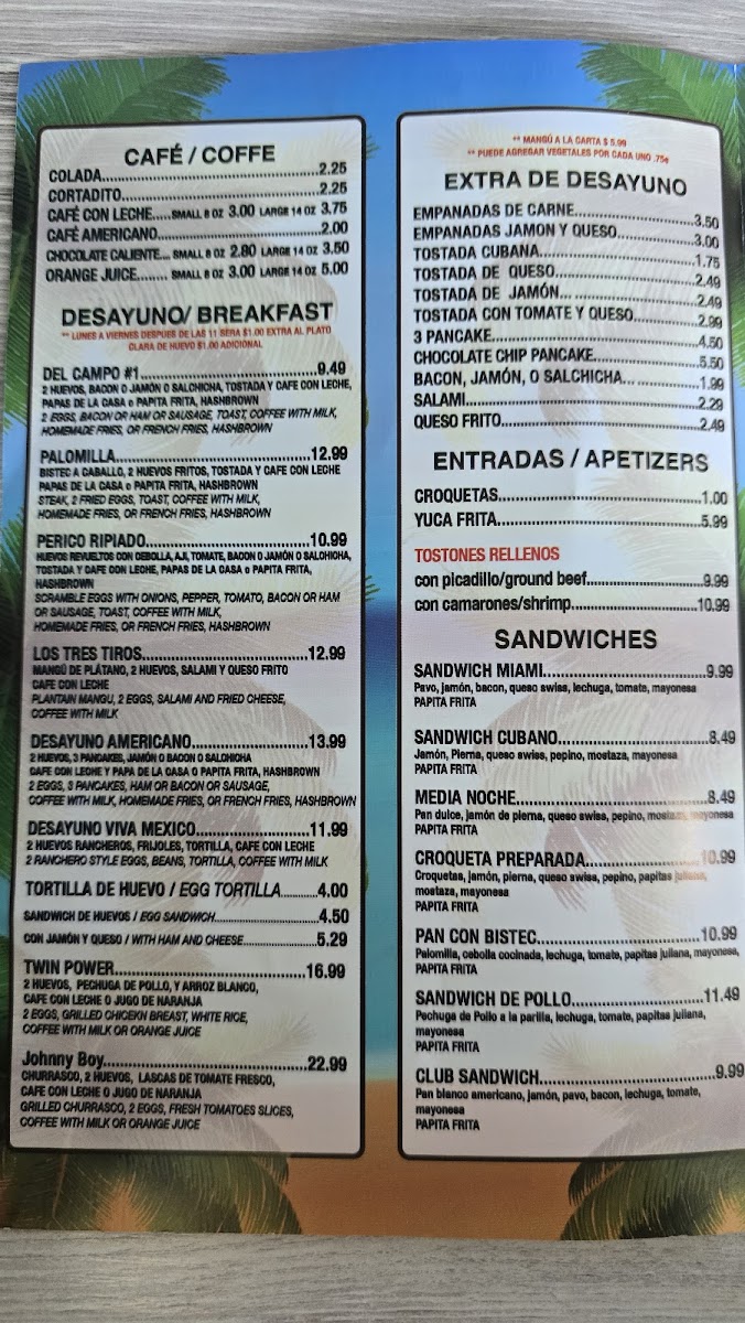 Del Campo Latin Food & Cafe Menu - Image 2